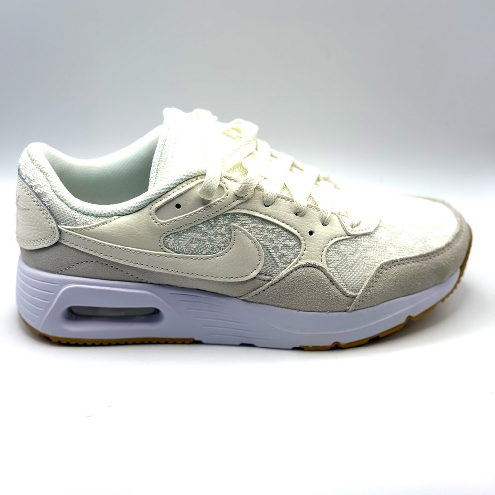Women’s Nike Air Max SC Sail/White/Cream with Lace Detail - Picture 2 of 6